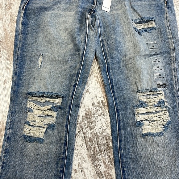 William Rast NWT My Ex’s Distressed Button Fly Raw Hem Jeans Size 26 - Picture 7 of 13